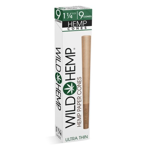 Wild  Hemp  Unbleached  Hemp  Size  Paper  Cones   Pack  Of 9